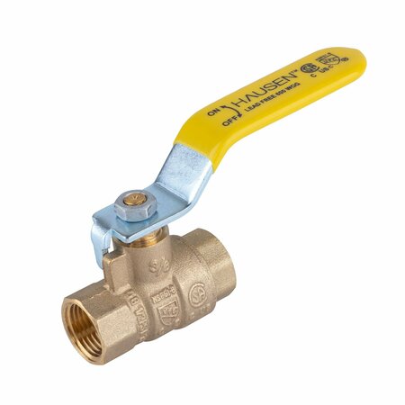 HAUSEN 3/8-inch FIP x 3/8-inch FIP Threaded Standard Port Brass Ball Valve HA-BV122-1